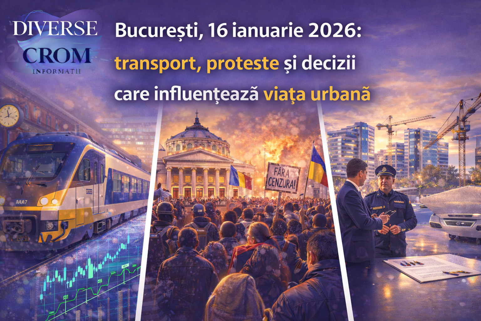 București, 16 ianuarie 2026: transport, proteste și decizii care influențează viața urbană