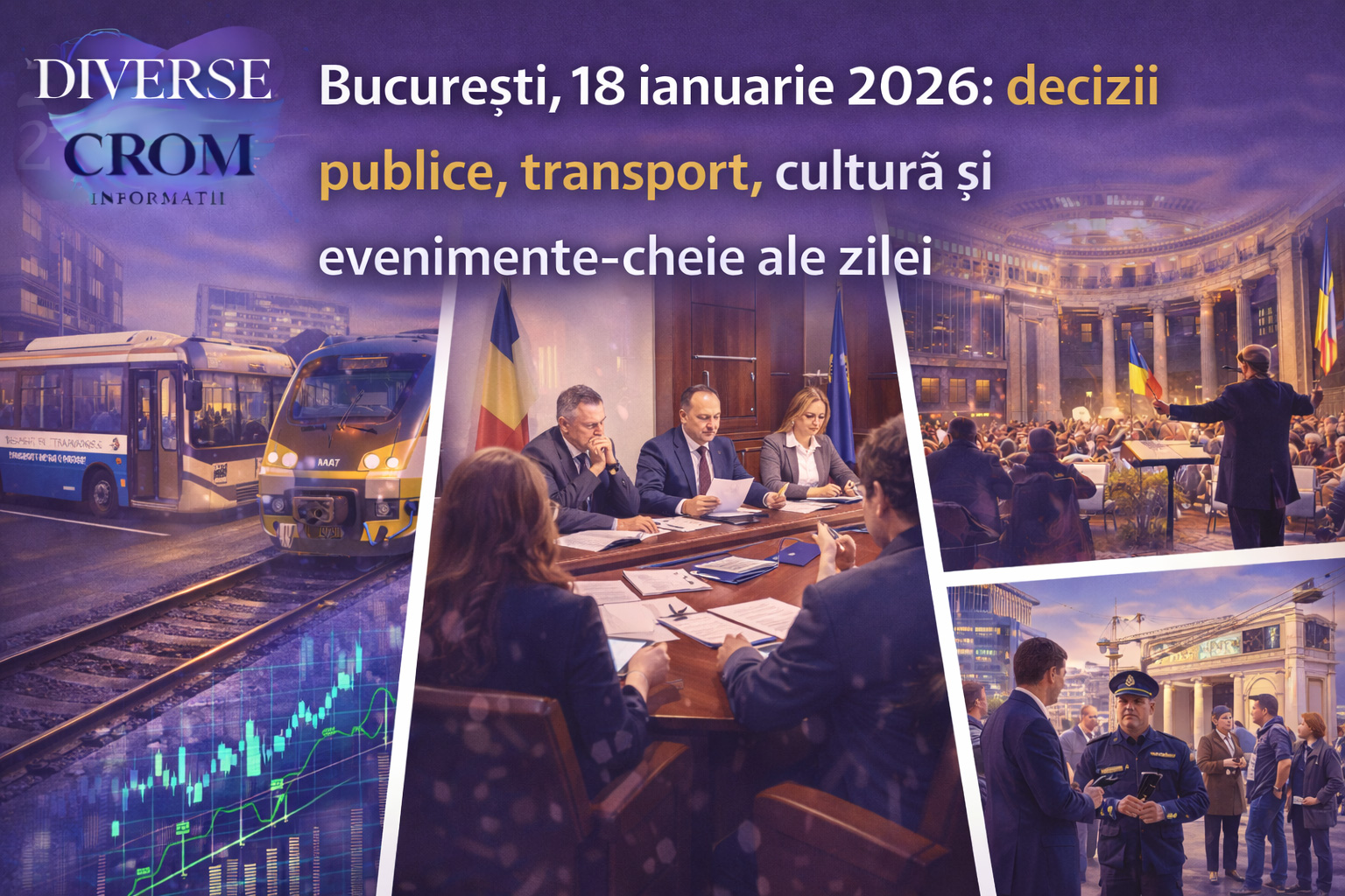 București, 18 ianuarie 2026: decizii publice, transport, cultură și evenimente-cheie ale zilei