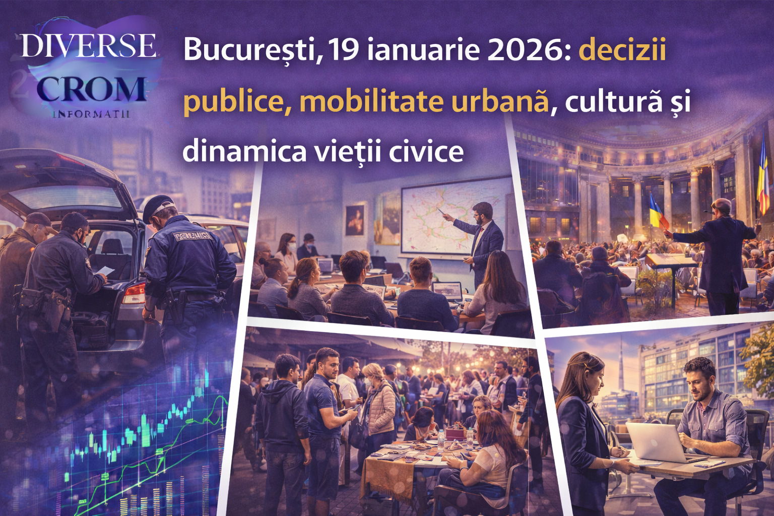 București, 19 ianuarie 2026: decizii publice, mobilitate urbană, cultură și dinamica vieții civice