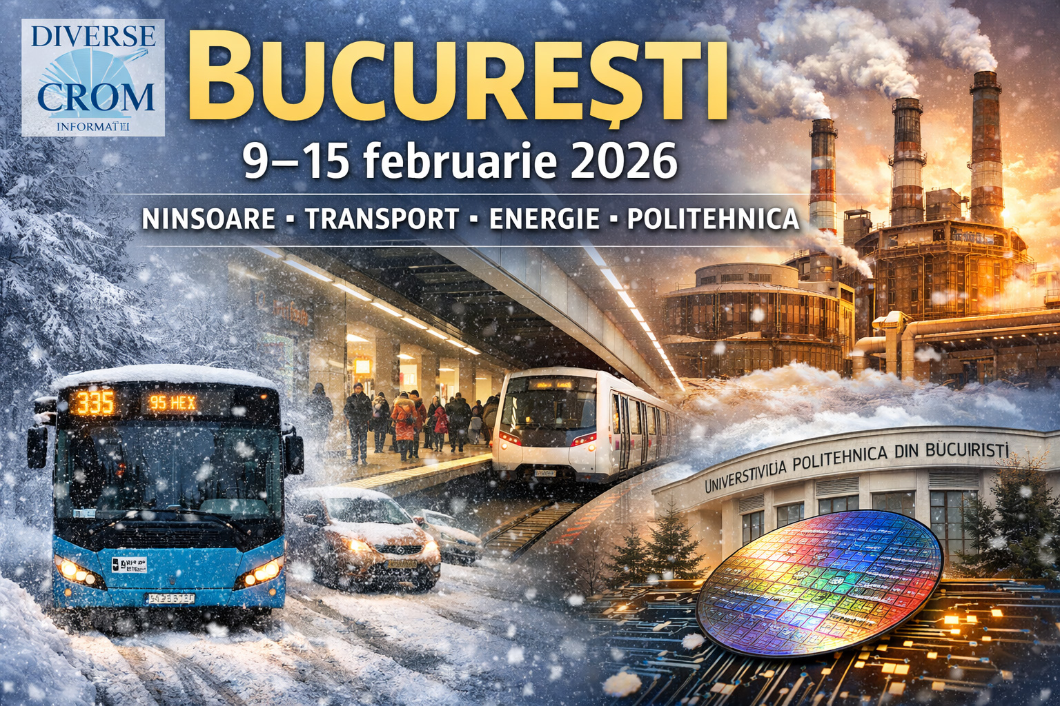 București, 9–15 februarie 2026: ninsoare istorică, vacanță școlară, investiții strategice și presiune pe infrastructură