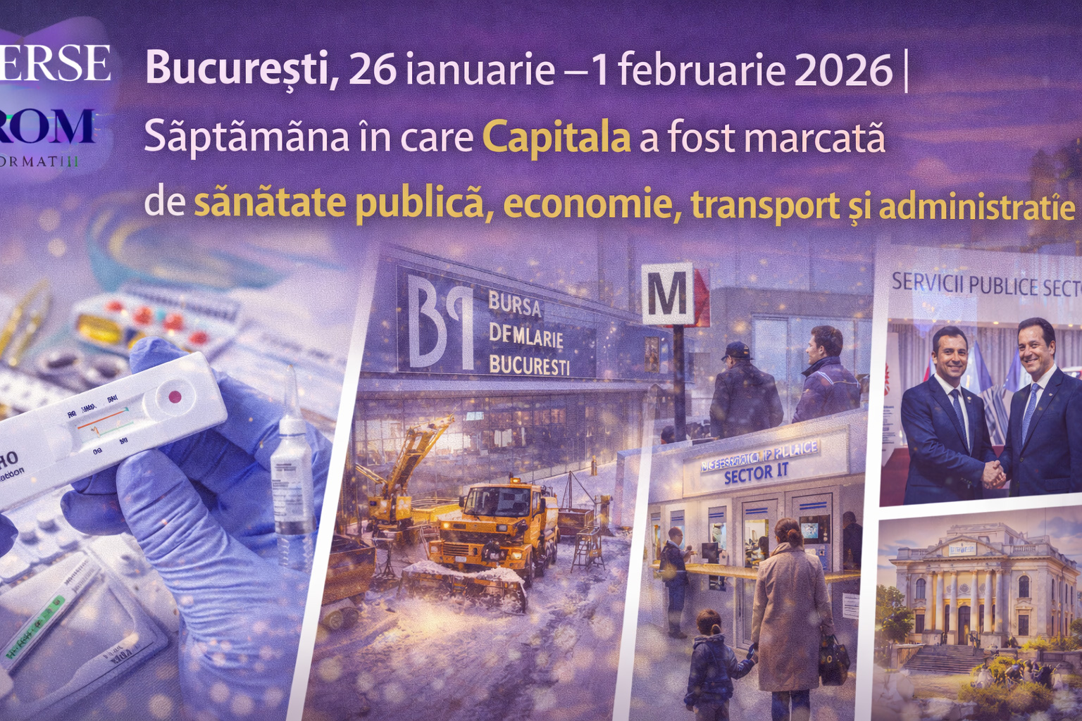 București, 26 ianuarie – 1 februarie 2026 | Săptămâna în care Capitala a fost marcată de sănătate publică, economie, transport și administrație